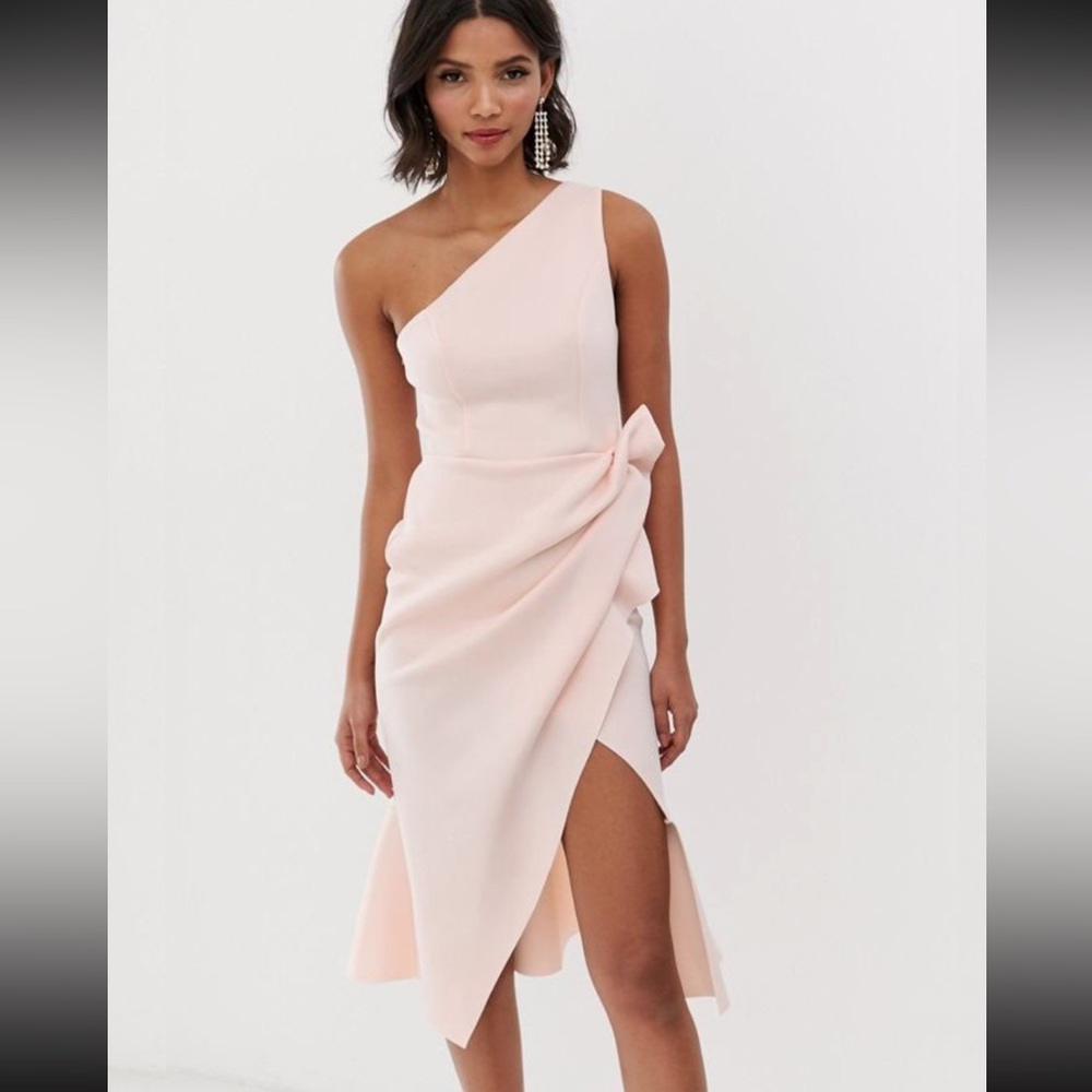 ASOS Pink One Shoulder Cocktail Dress